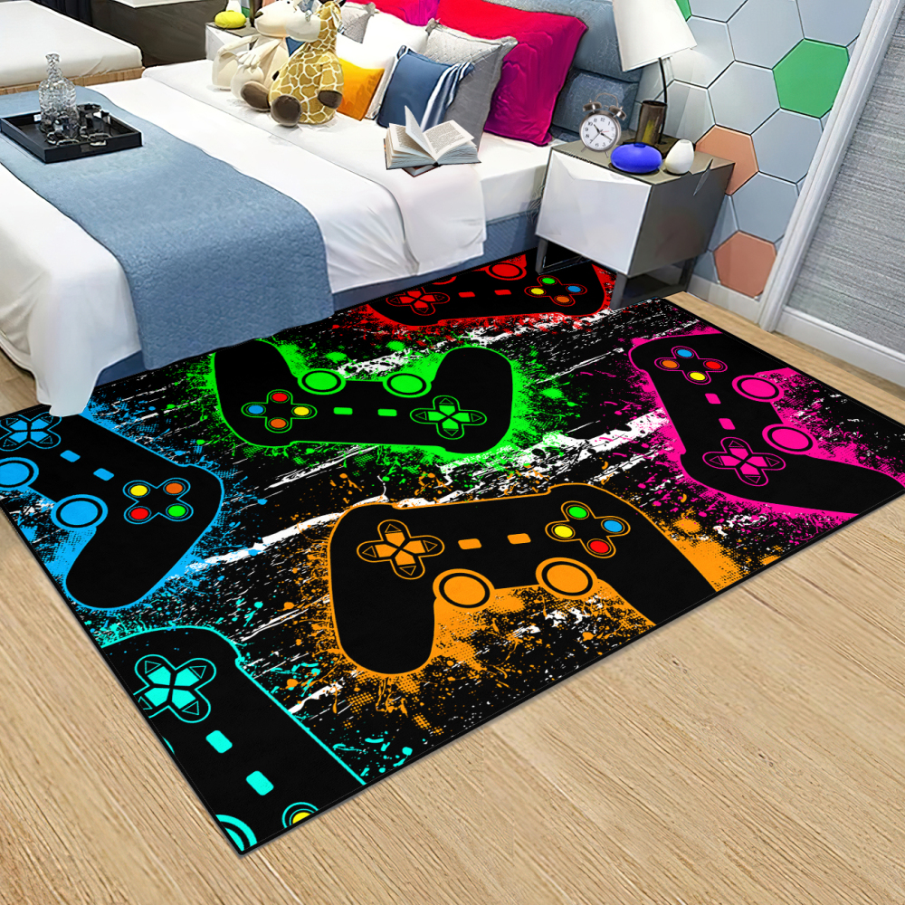 Green Gamepad Gamer Area Rug for Kids Room | CozyLil