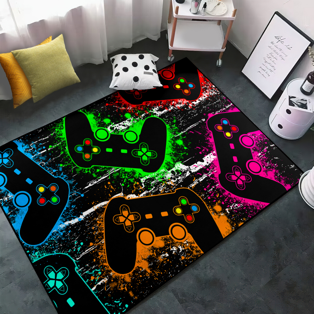 Green Gamepad Gamer Area Rug for Kids Room | CozyLil