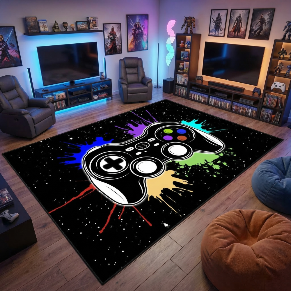 Gamer Rug for Boys Bedroom Cool Game Room Decor | CozyLil