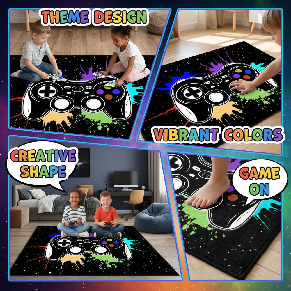 Gamer Rug for Boys Bedroom Cool Game Room Decor | CozyLil