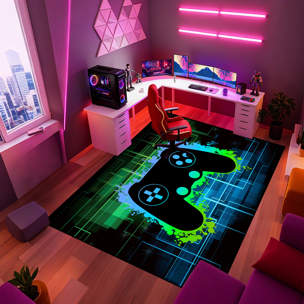 Video Game Area Rug for Boys Bedroom | CozyLil