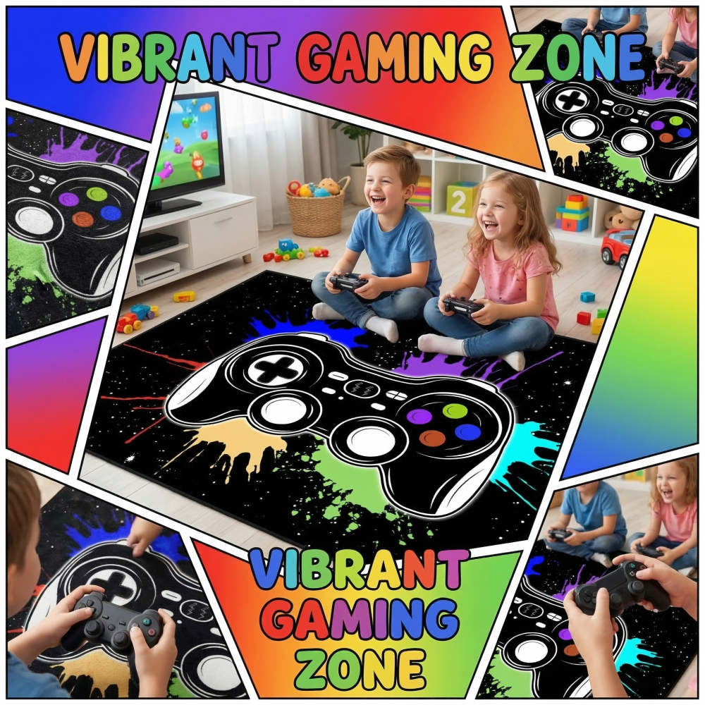 Gamer Rug for Boys Bedroom Cool Game Room Decor | CozyLil