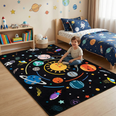 Outer Space Solar System Area Rug Play Mat | CozyLil