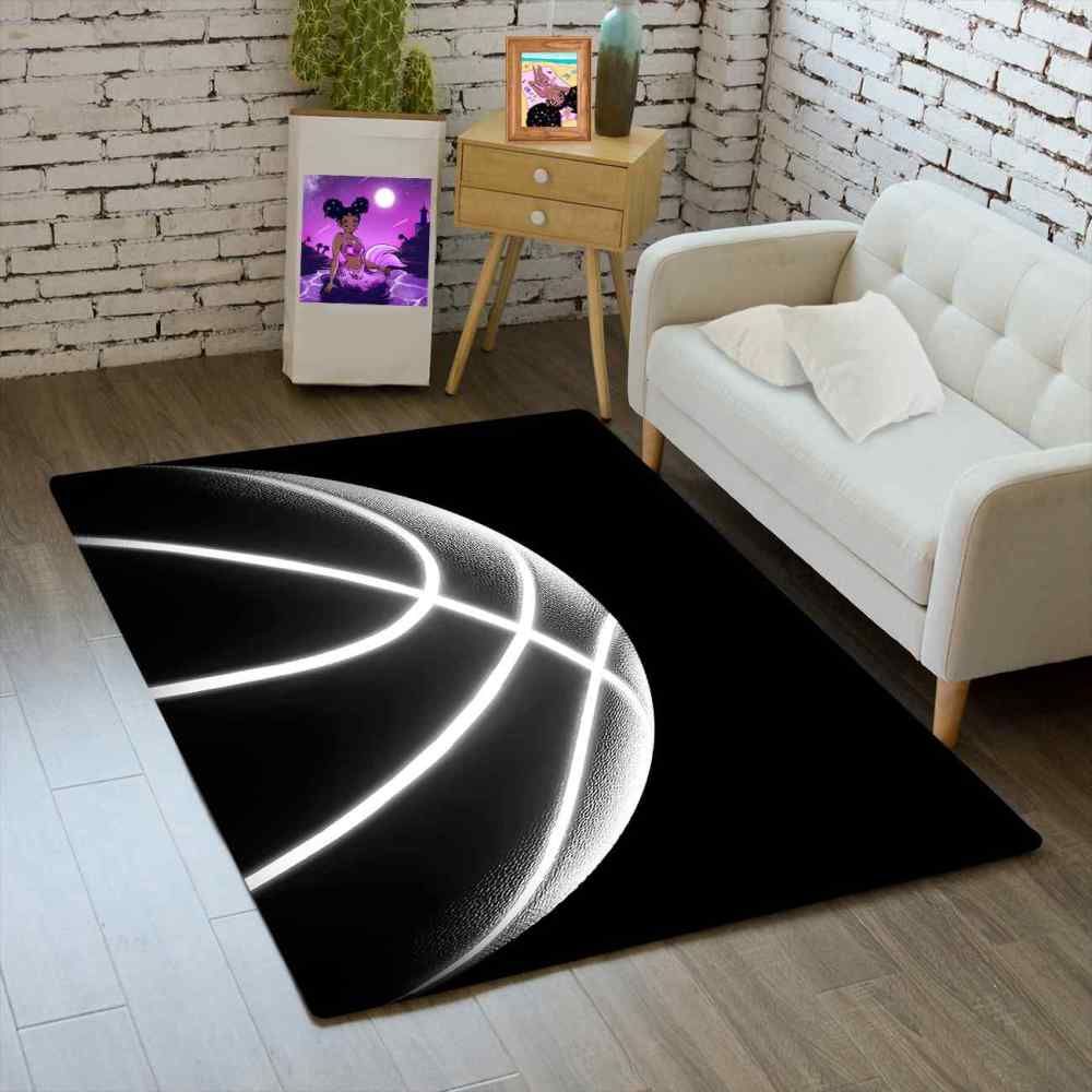 Luminous Basketball Kids Rug for Boys Room | CozyLil