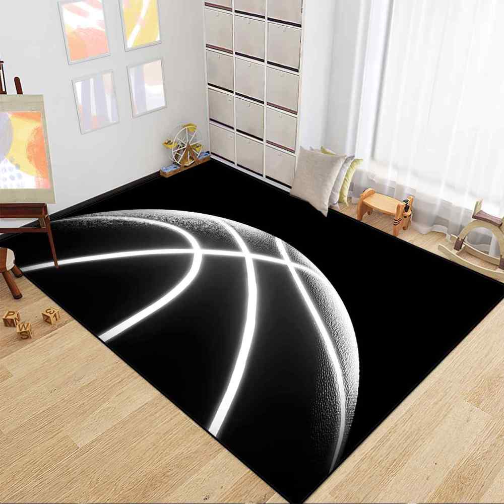 Luminous Basketball Kids Rug for Boys Room | CozyLil