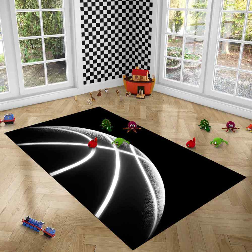 Luminous Basketball Kids Rug for Boys Room | CozyLil