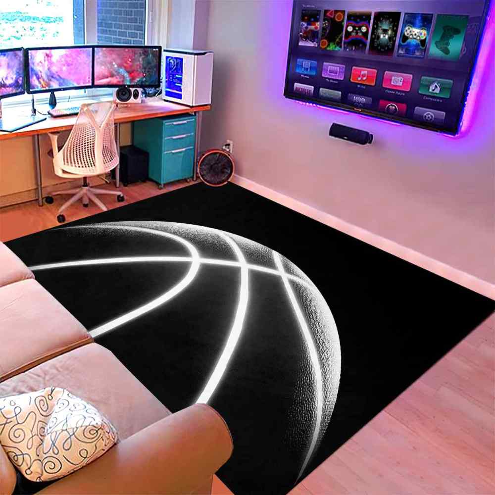 Luminous Basketball Kids Rug for Boys Room | CozyLil