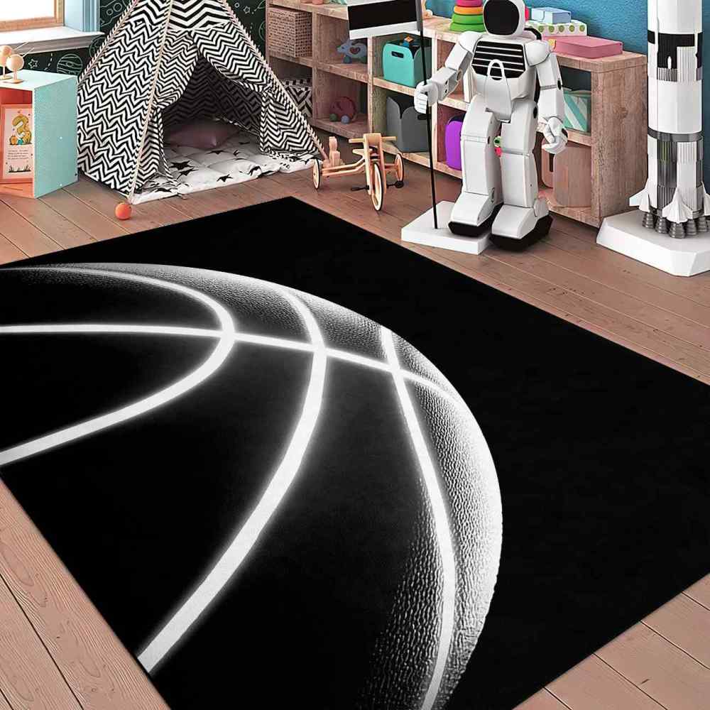 Luminous Basketball Kids Rug for Boys Room | CozyLil