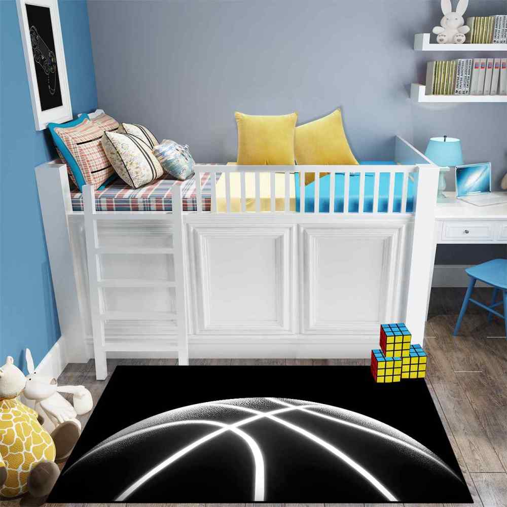 Luminous Basketball Kids Rug for Boys Room | CozyLil