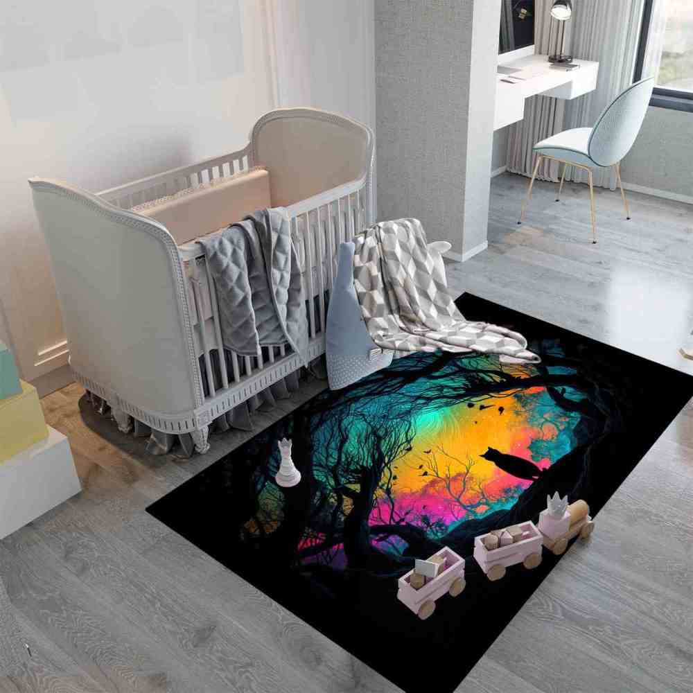 Swirling Sky Cat Portal Toddler Play Mat for Playroom | CozyLil