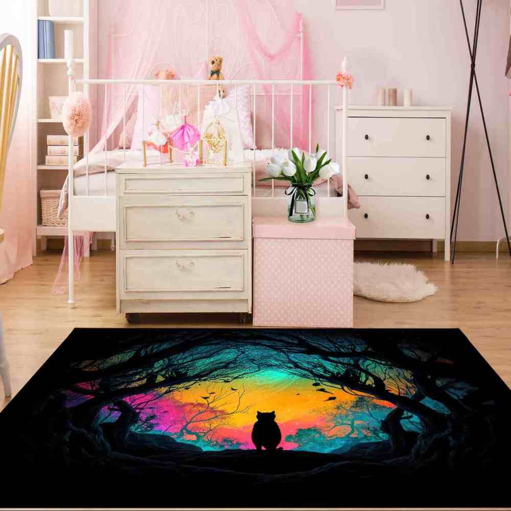 Swirling Sky Cat Portal Toddler Play Mat for Playroom | CozyLil