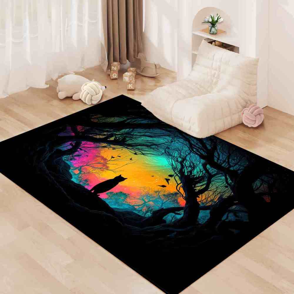 Swirling Sky Cat Portal Toddler Play Mat for Playroom | CozyLil