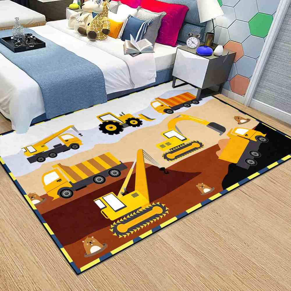 Town Car Track Play Mat Boys Room Area Rug | CozyLil