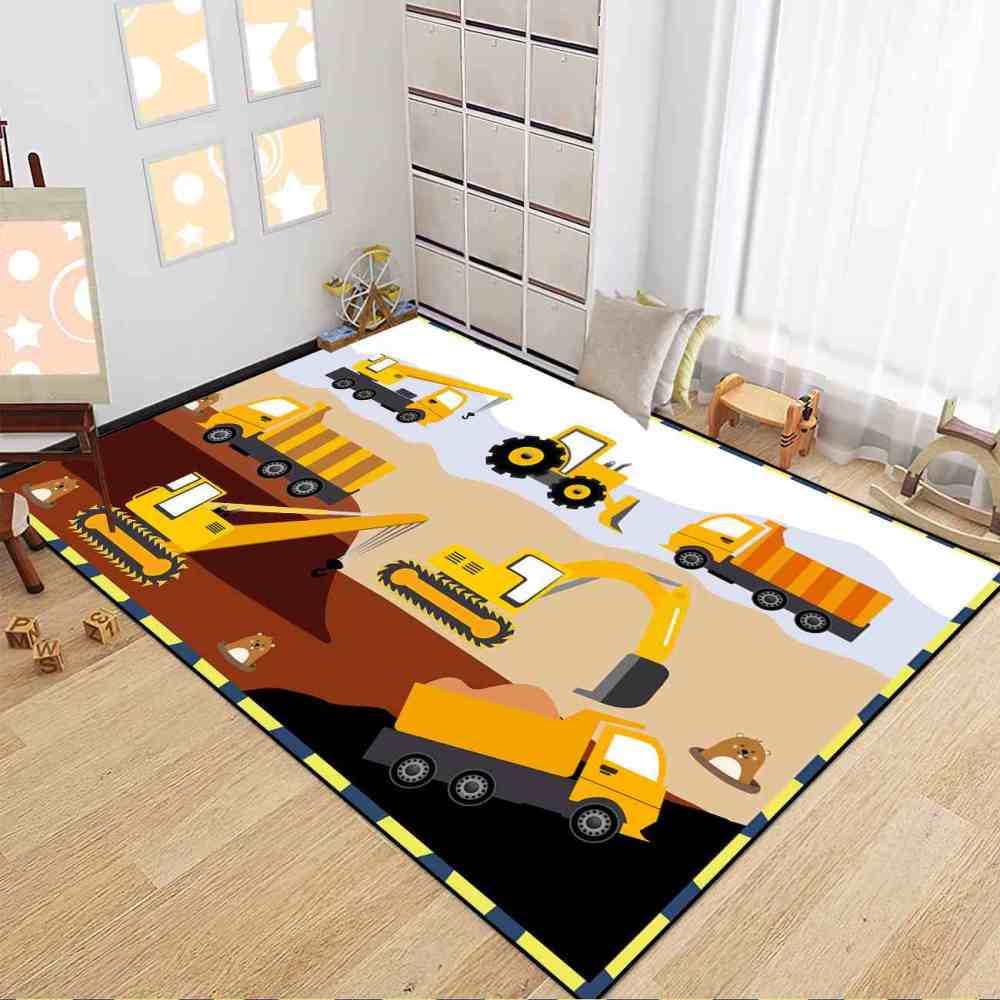 Town Car Track Play Mat Boys Room Area Rug | CozyLil