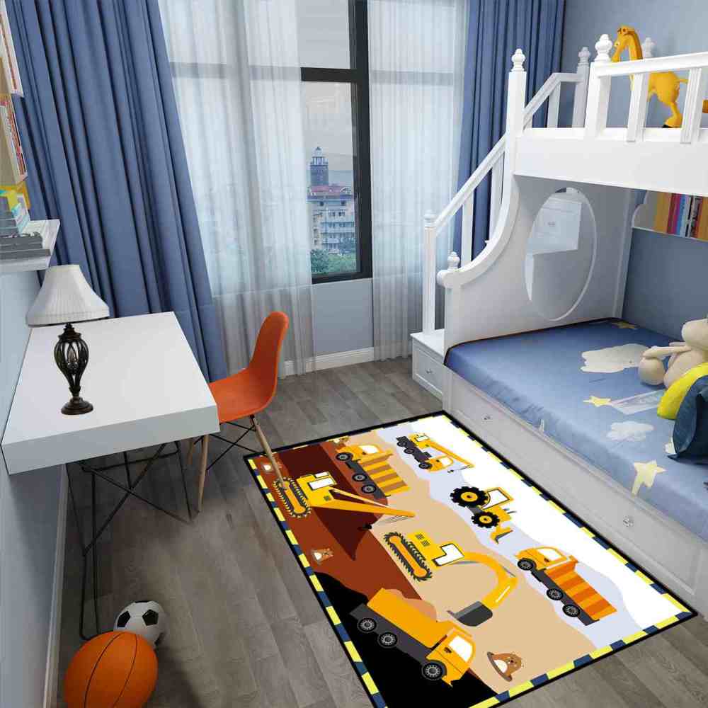 Town Car Track Play Mat Boys Room Area Rug | CozyLil