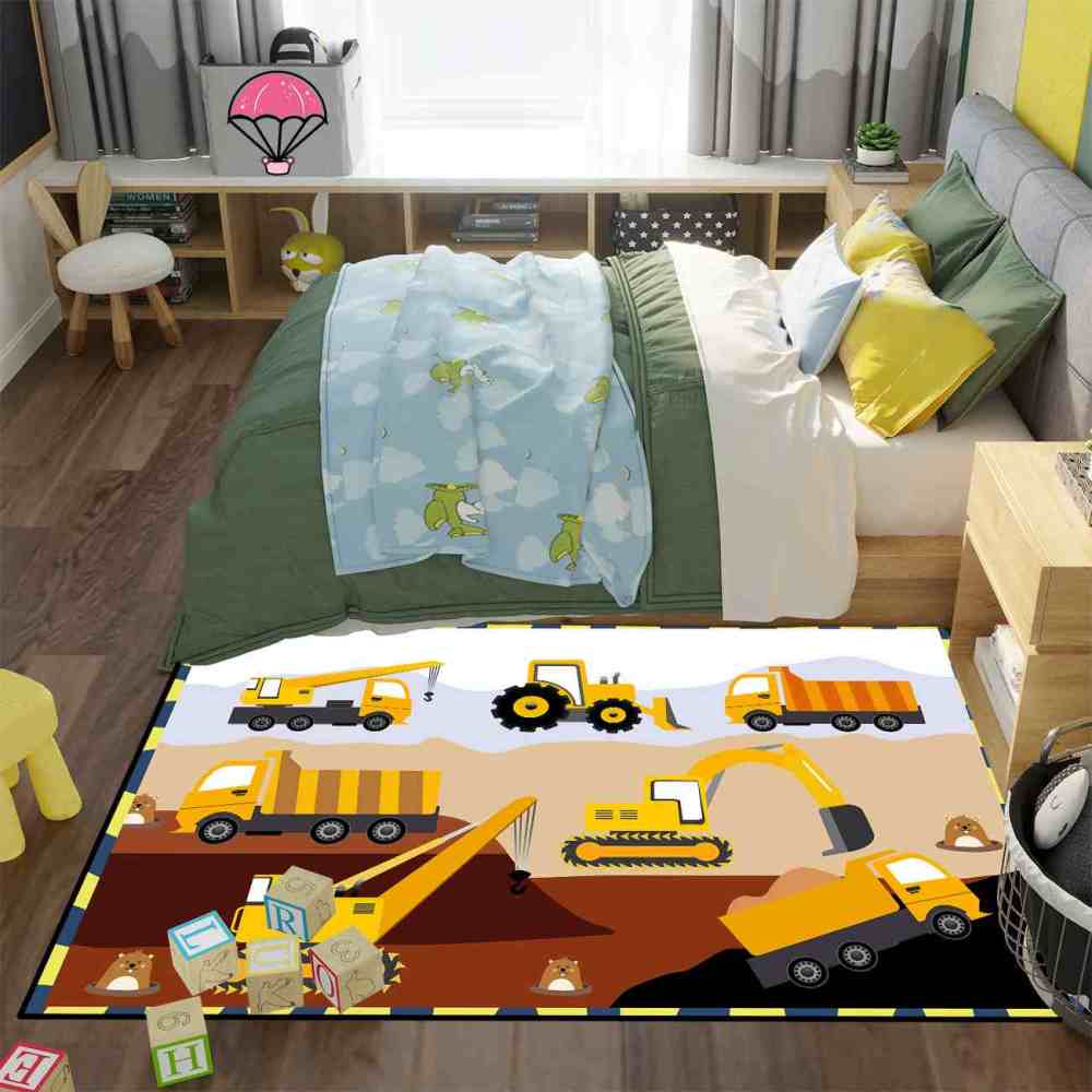 Town Car Track Play Mat Boys Room Area Rug | CozyLil