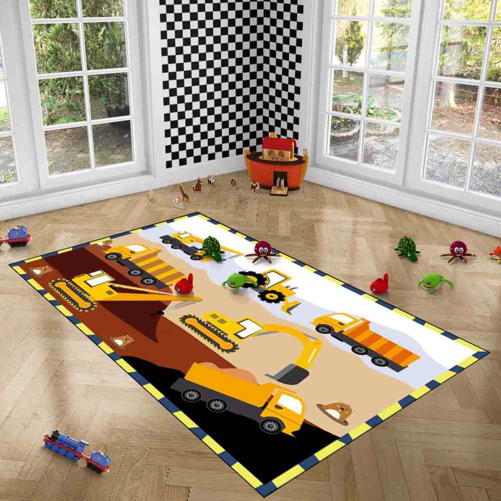 Town Car Track Play Mat Boys Room Area Rug | CozyLil