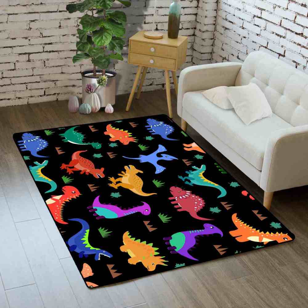 Colorful Cartoon Dinosaur Graphic Toddler Boys Nursery Play Mat | CozyLil