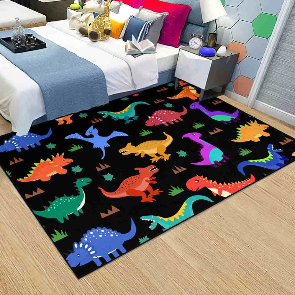Colorful Cartoon Dinosaur Graphic Toddler Boys Nursery Play Mat | CozyLil