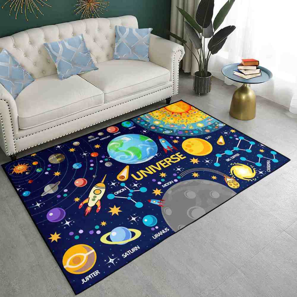 Universe Constellations & Planets Area Rug for Playroom | CozyLil