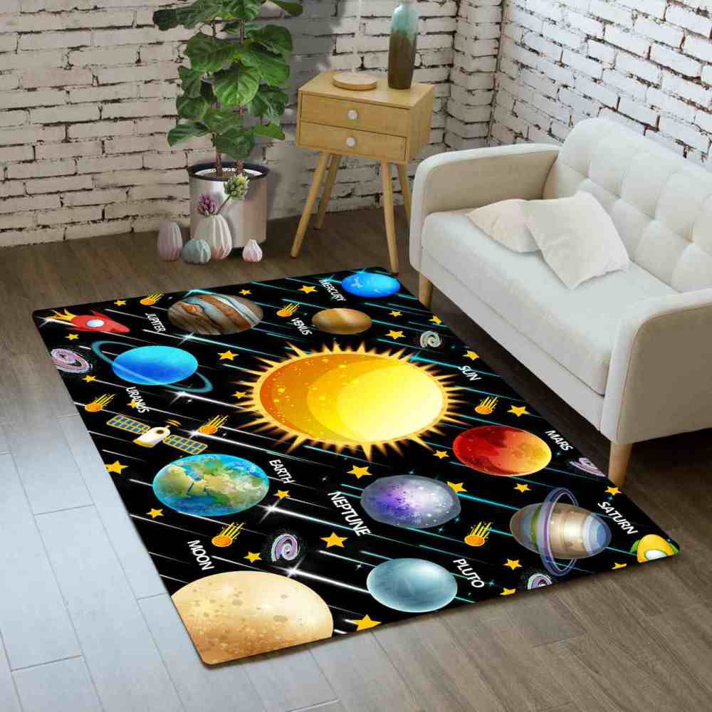 Shooting Stars & Radiant Sun Area Rug for Boys Room | CozyLil