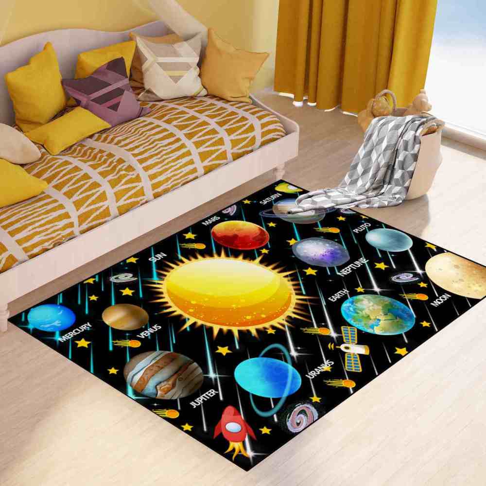 Shooting Stars & Radiant Sun Area Rug for Boys Room | CozyLil