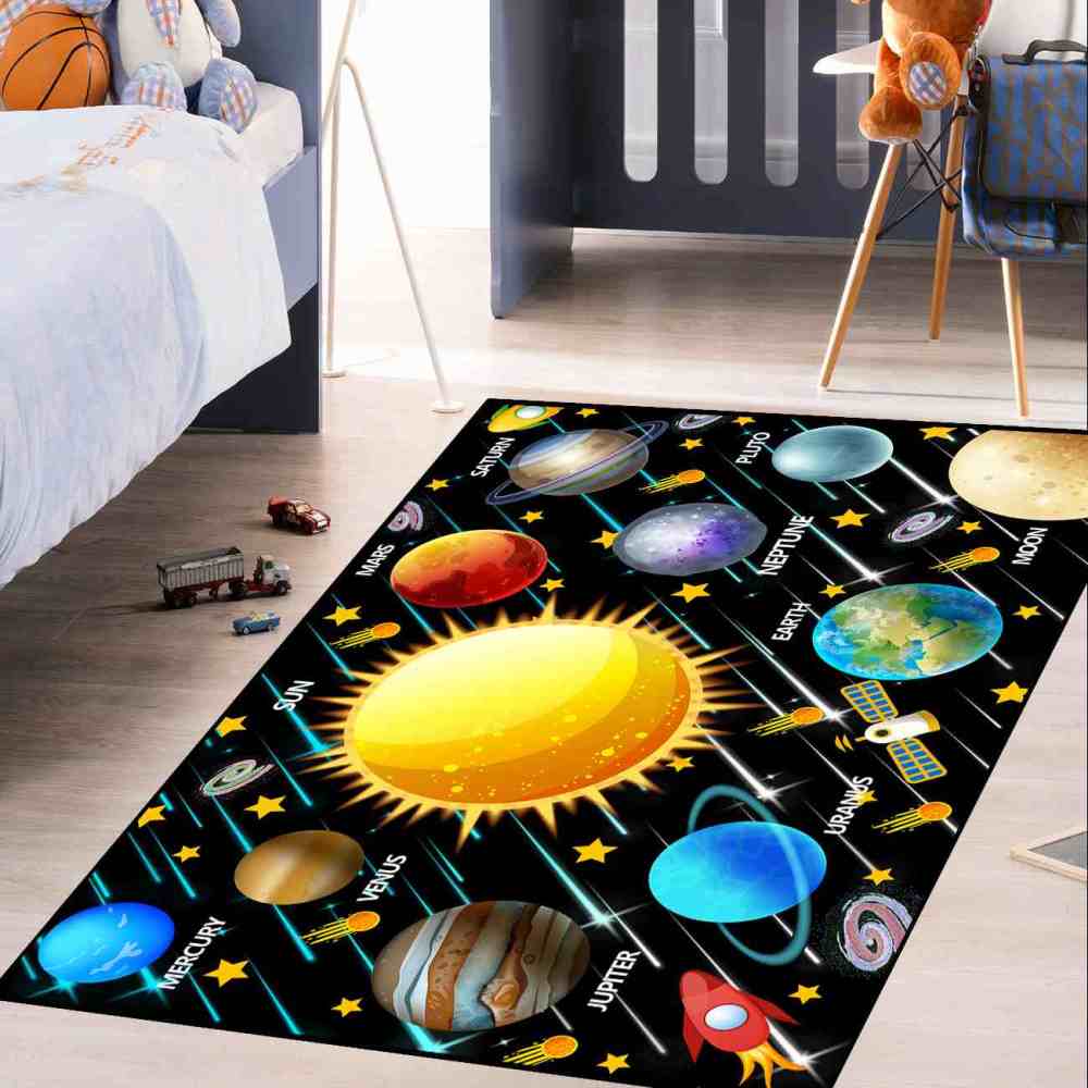 Shooting Stars & Radiant Sun Area Rug for Boys Room | CozyLil