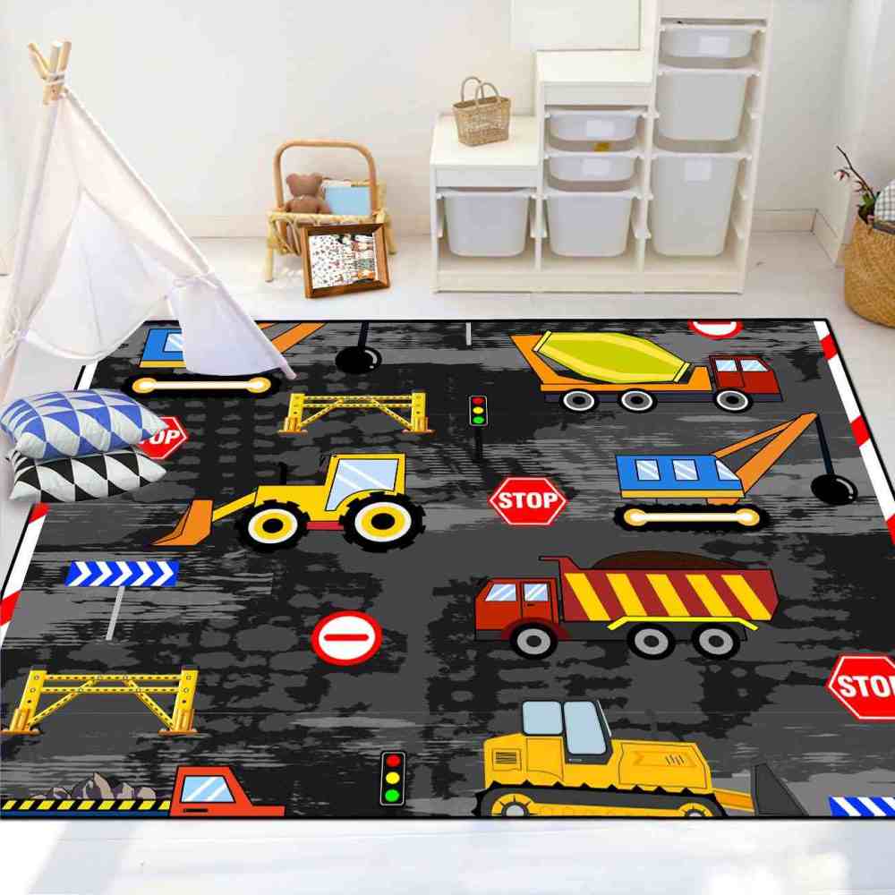 Pink Mud Racing Car Area Rug for Girls Bedroom | CozyLil