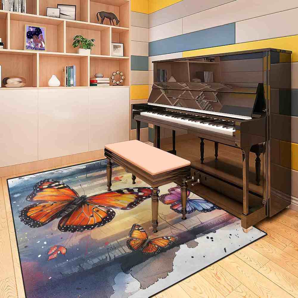 Watercolor Forest Monarch Butterfly Nursery Mat | CozyLil