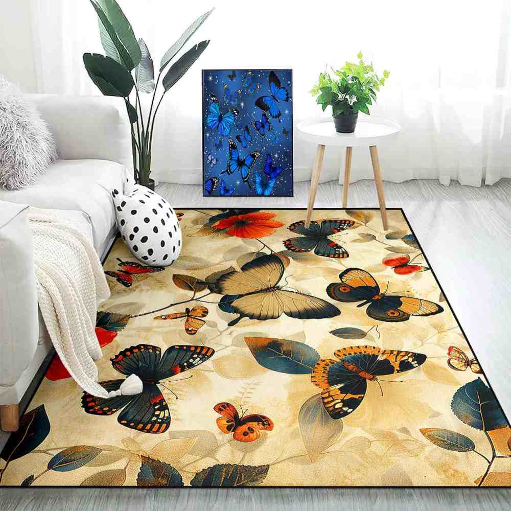 Vintage Floral Butterfly Play Mat for Kids Nursery Bedroom | CozyLil