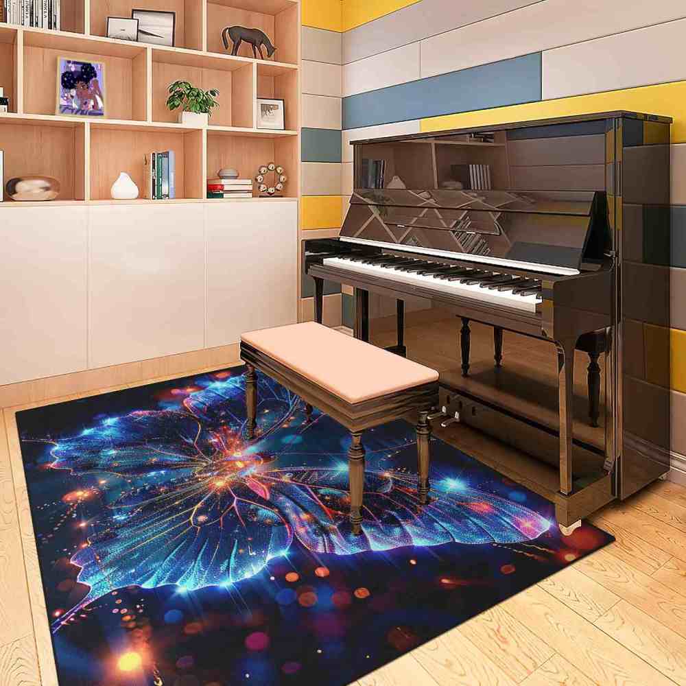 Radiant Fantasy Butterfly Playroom Rug for Girls Bedroom | CozyLil