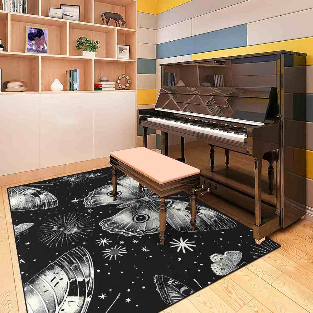 Monochrome Starry Night Butterfly Play Mat for Kids Nursery | CozyLil