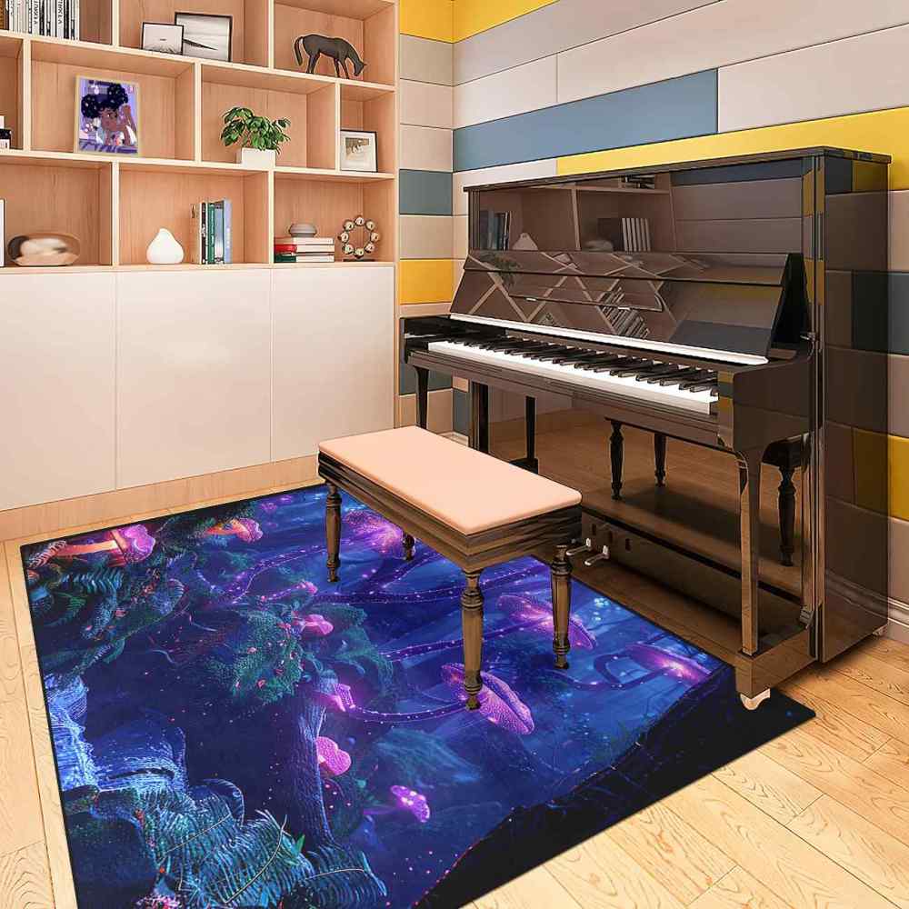Twilight Purple Mushroom Area Rug Fantasy Teen Room Decor | CozyLil