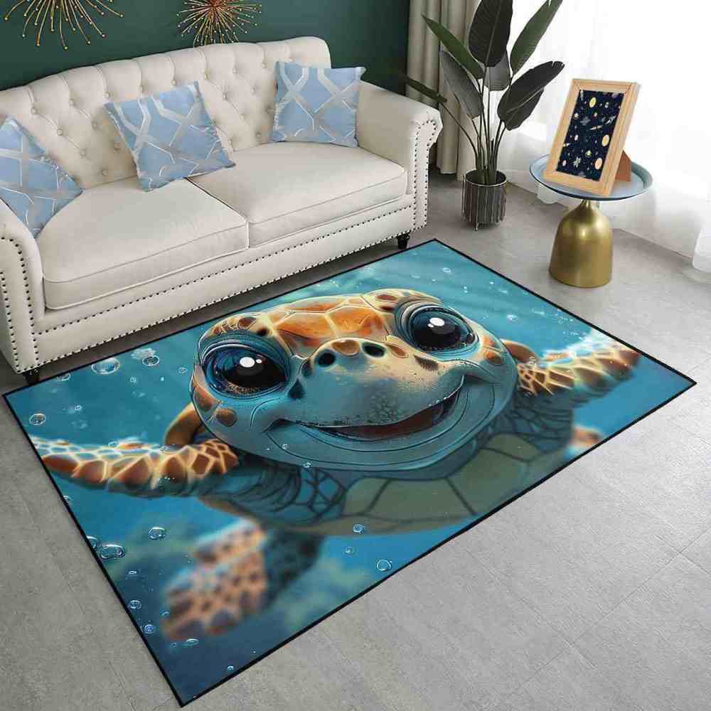 Cute Baby Sea Turtle Play Mat Kids Nursery Room | CozyLil