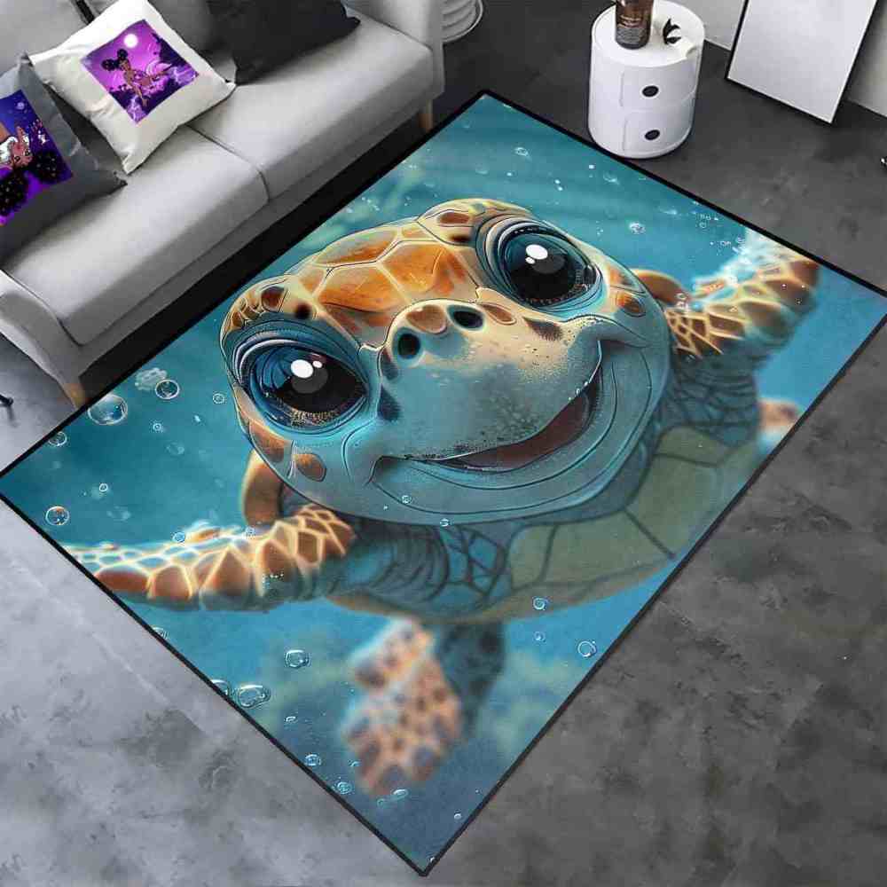 Cute Baby Sea Turtle Play Mat Kids Nursery Room | CozyLil