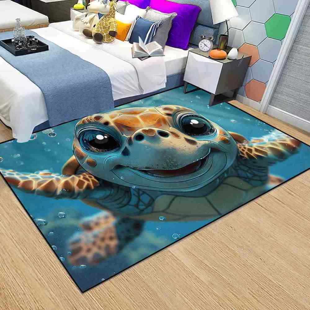 Cute Baby Sea Turtle Play Mat Kids Nursery Room | CozyLil