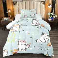 Cute Kitten and Puppy Pet Comforter Set for Girls Room | CozyLil