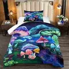 Luminous Magical Forest Mushroom Comforter Set for Kids and Teens | CozyLil