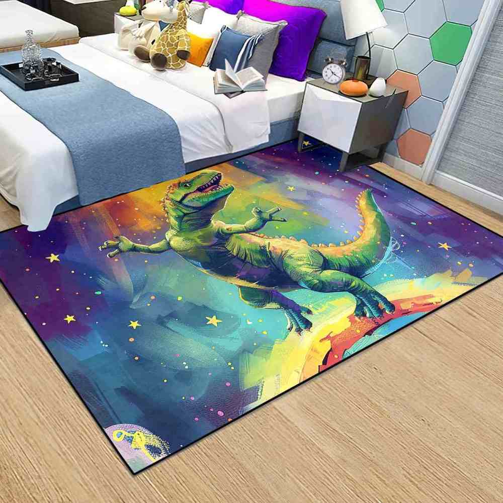 Cosmic Adventure T-Rex Toddler Play Area Rug | CozyLil