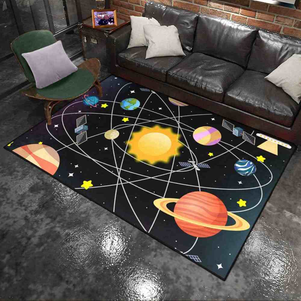 Intersecting Orbits & Planets Nursery Floor Mat | CozyLil