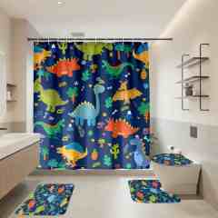 Cute Prehistoric Dinosaur 4 Piece Bathroom Set for Boys CozyLil