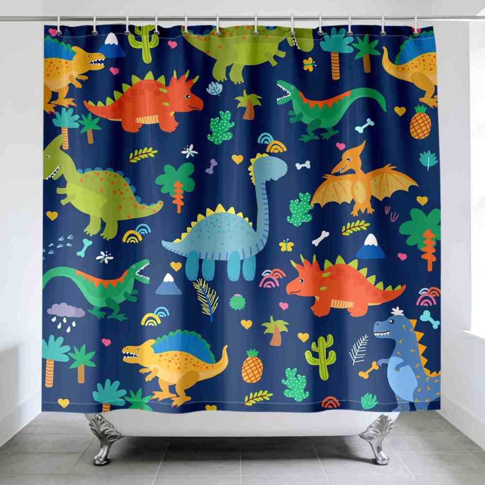 Cute Prehistoric Dinosaur 4 Piece Bathroom Set for Boys CozyLil