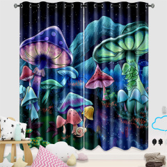 Enchanted Glowing Mushroom Forest Kids Curtains - CozyLil