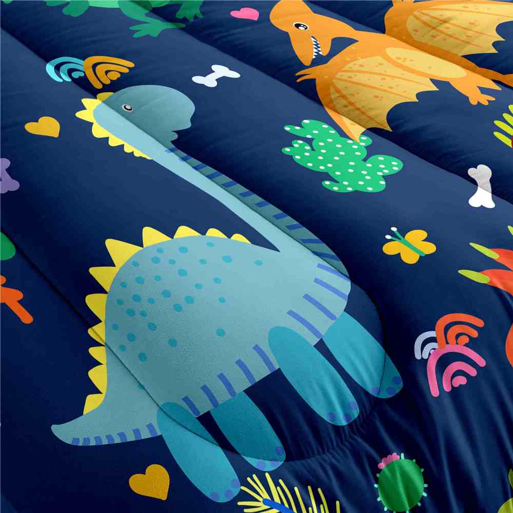 Cute Cartoon Dinosaur Boys Comforter Set | CozyLil
