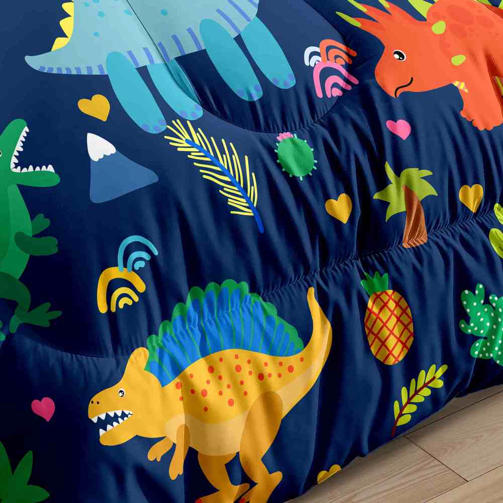 Cute Cartoon Dinosaur Boys Comforter Set | CozyLil