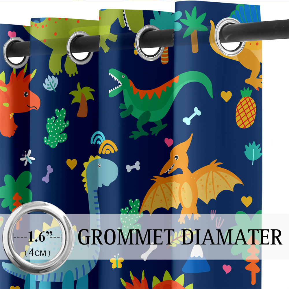 Prehistoric Dinosaur Kingdom Boys Bedroom Grommet Window Curtains CozyLil