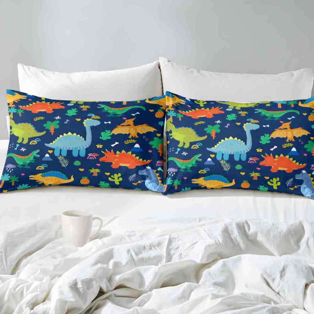 Cute Cartoon Dinosaur Boys Comforter Set | CozyLil