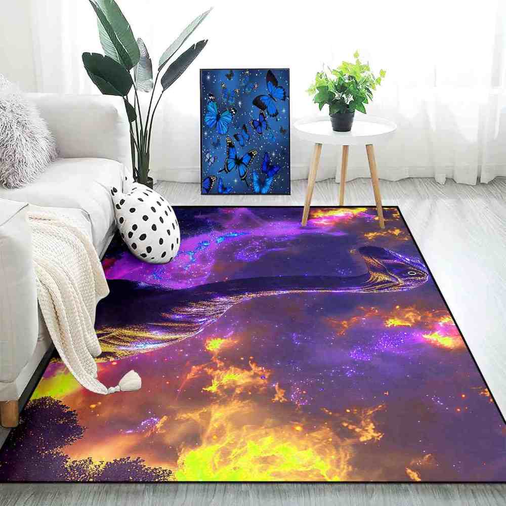 Purple Nebula Brachiosaurus Kids Playroom Mat | CozyLil
