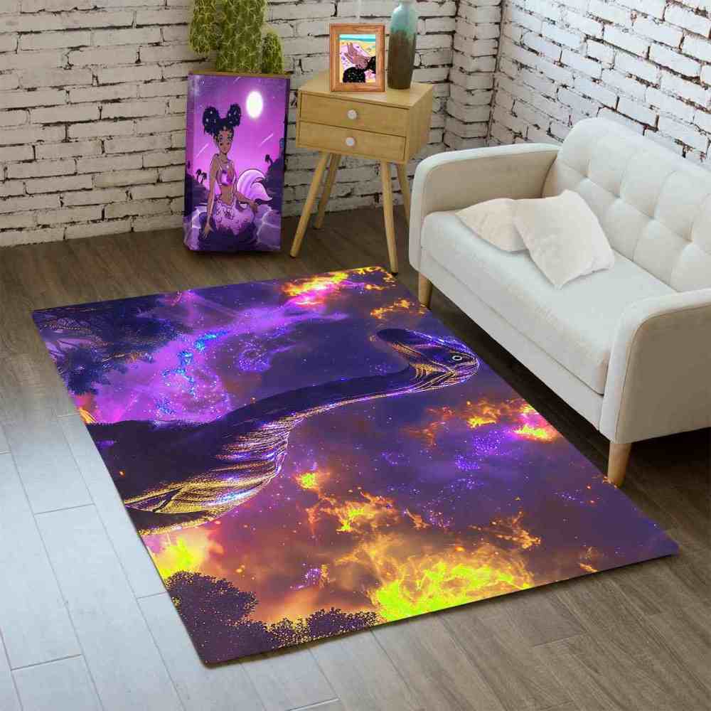 Purple Nebula Brachiosaurus Kids Playroom Mat | CozyLil