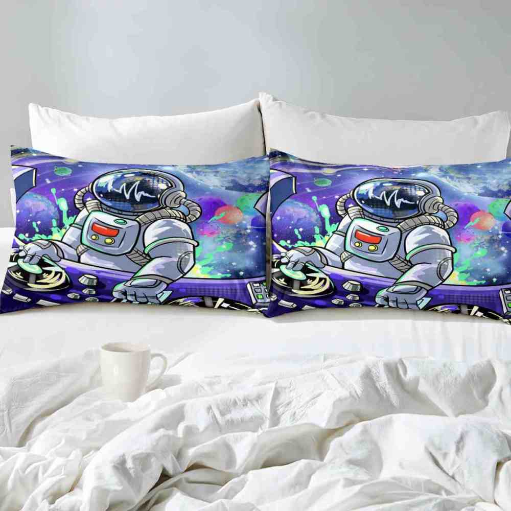 DJ Astronaut Galaxy Space Exploration Comforter Set for Boys | CozyLil